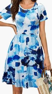 Blue and white Huhot dress XL